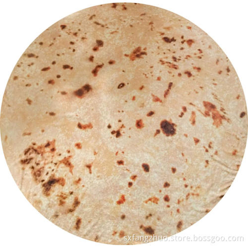 customized digital print round wrap travel taco tortilla burrito blanket